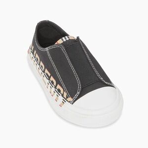 Burberry Toddler’s Black and White Slip-On Sneakers